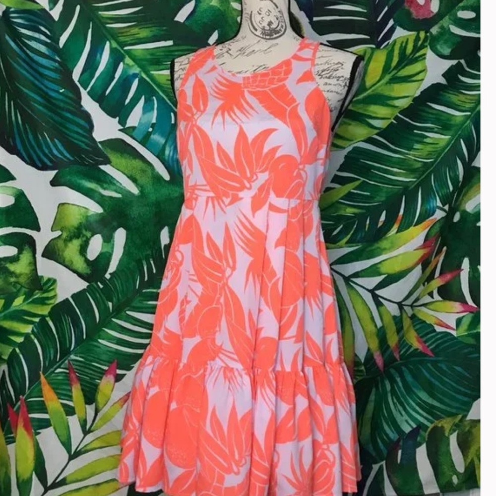 Victorias Secret Neon Pineapple Print Summer Swim Cover-Up Dress! Size 6